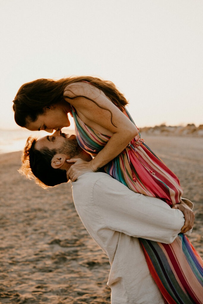 séance photo couple à la plage montpellier
